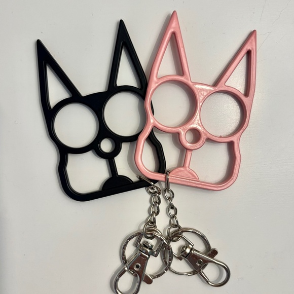 Cat Ears Metal Knuckle Protection! 2, Self Defense Safety Keychains!! - Picture 1 of 1